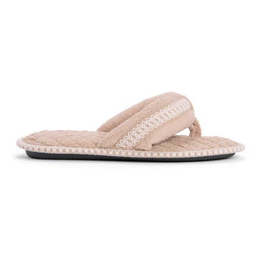 Muk Luks Darlene Micro Chenille Thong Slippers