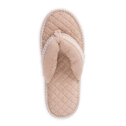 Muk Luks Darlene Micro Chenille Thong Slippers