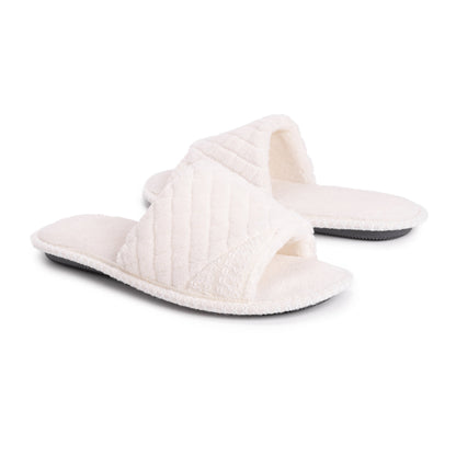 Muk Luks Sally Micro Chenille Open Toe Scuff