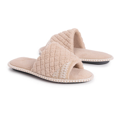 Muk Luks Sally Micro Chenille Open Toe Scuff