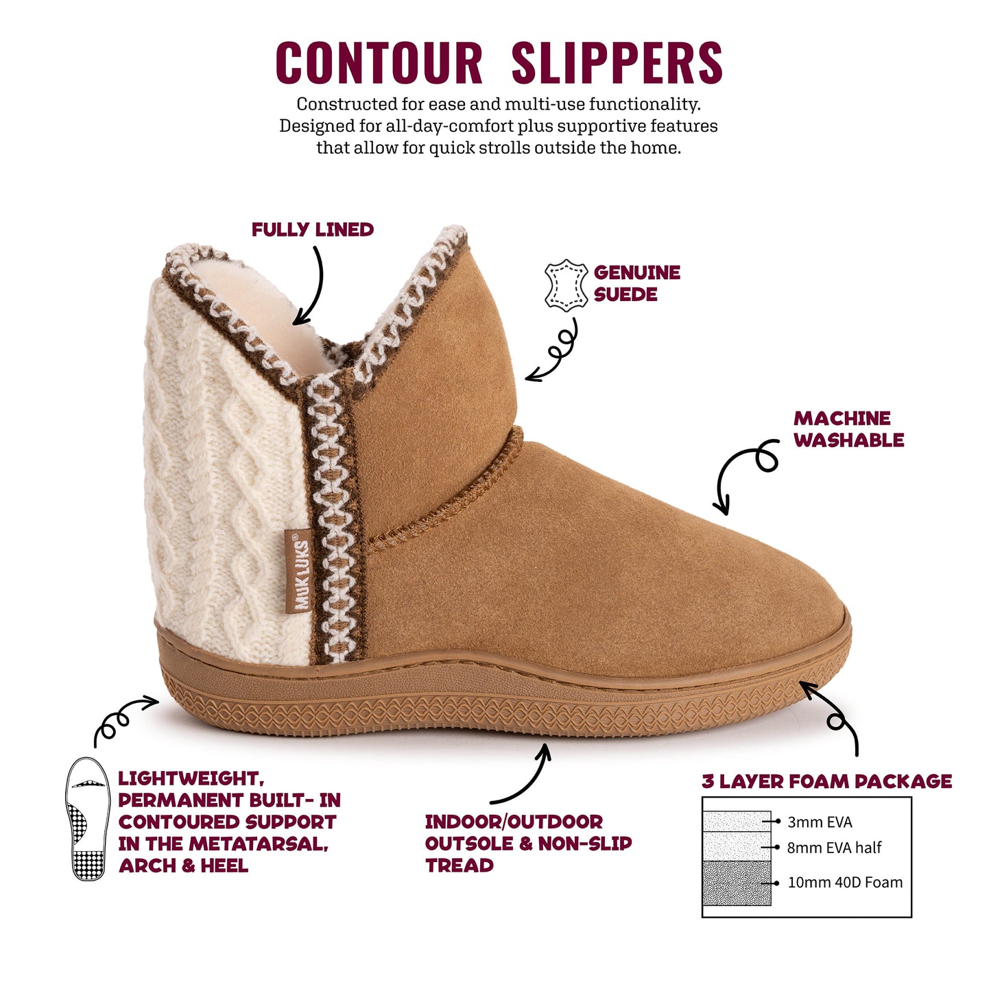 Muk Luks Amira Paige Slipper Boot