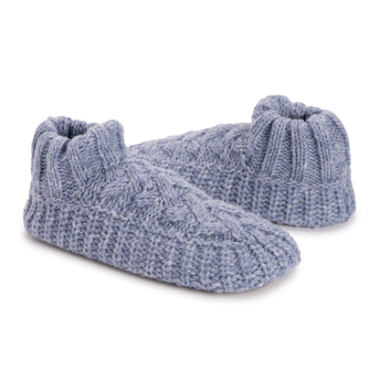Muk Luks Sweater Cuff Bootie Slipper Socks