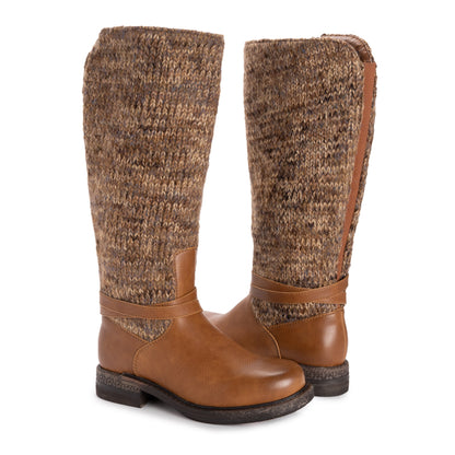 Muk Luks Logger Alberta Boots Cognac