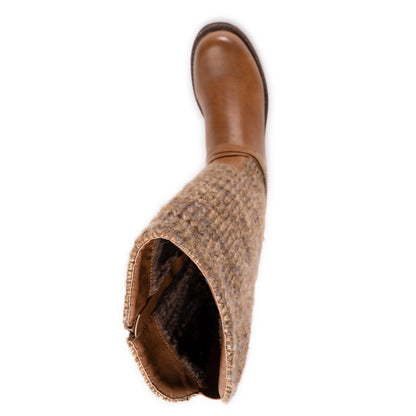 Muk Luks Logger Alberta Boots Cognac
