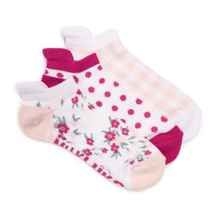 Muk Luks 3 Pack Cotton Compression Ankle Socks