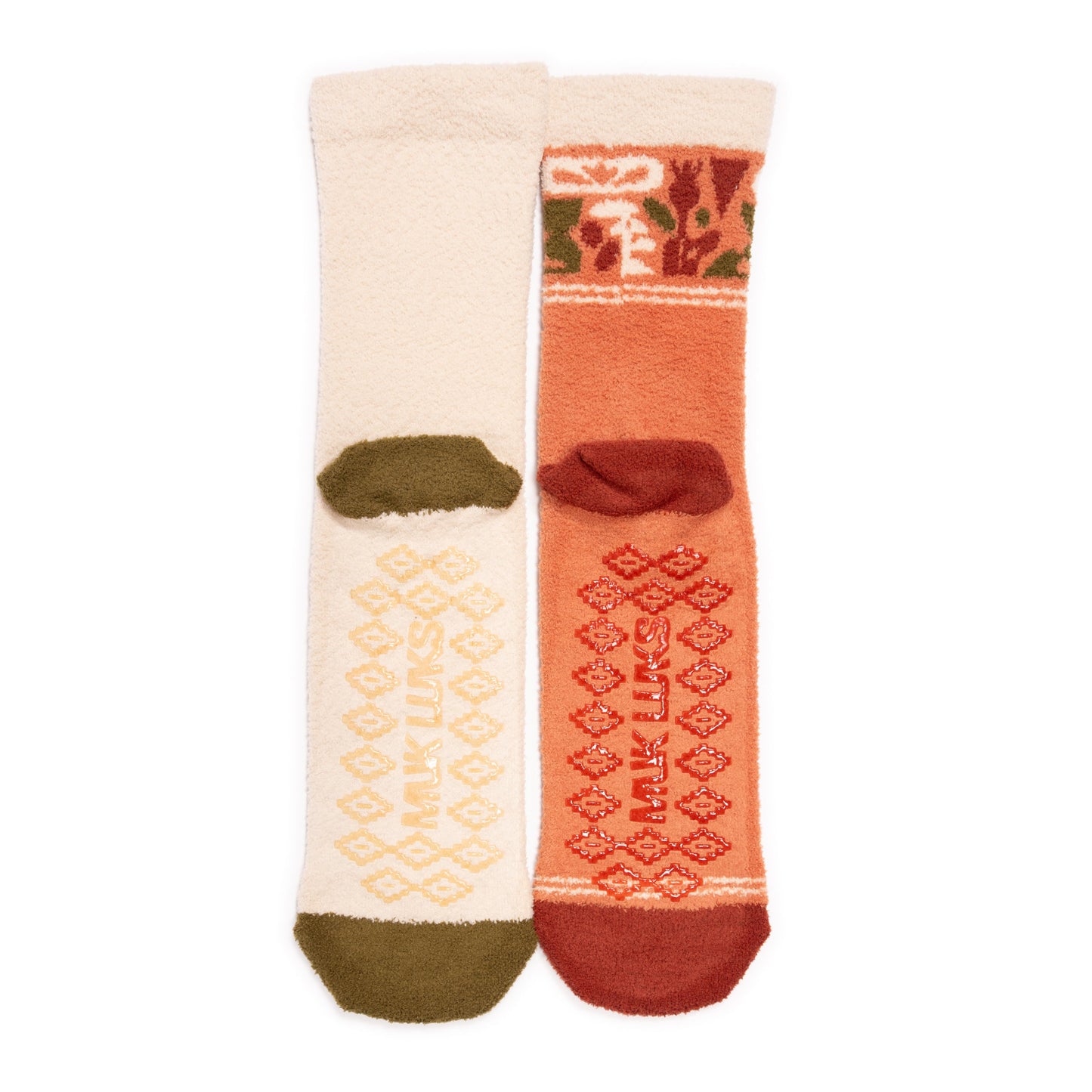 Muk Luks 2 Pack Cozy Crew Compression with Gripper