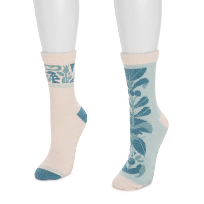 Muk Luks 2 Pack Cozy Crew Compression with Gripper
