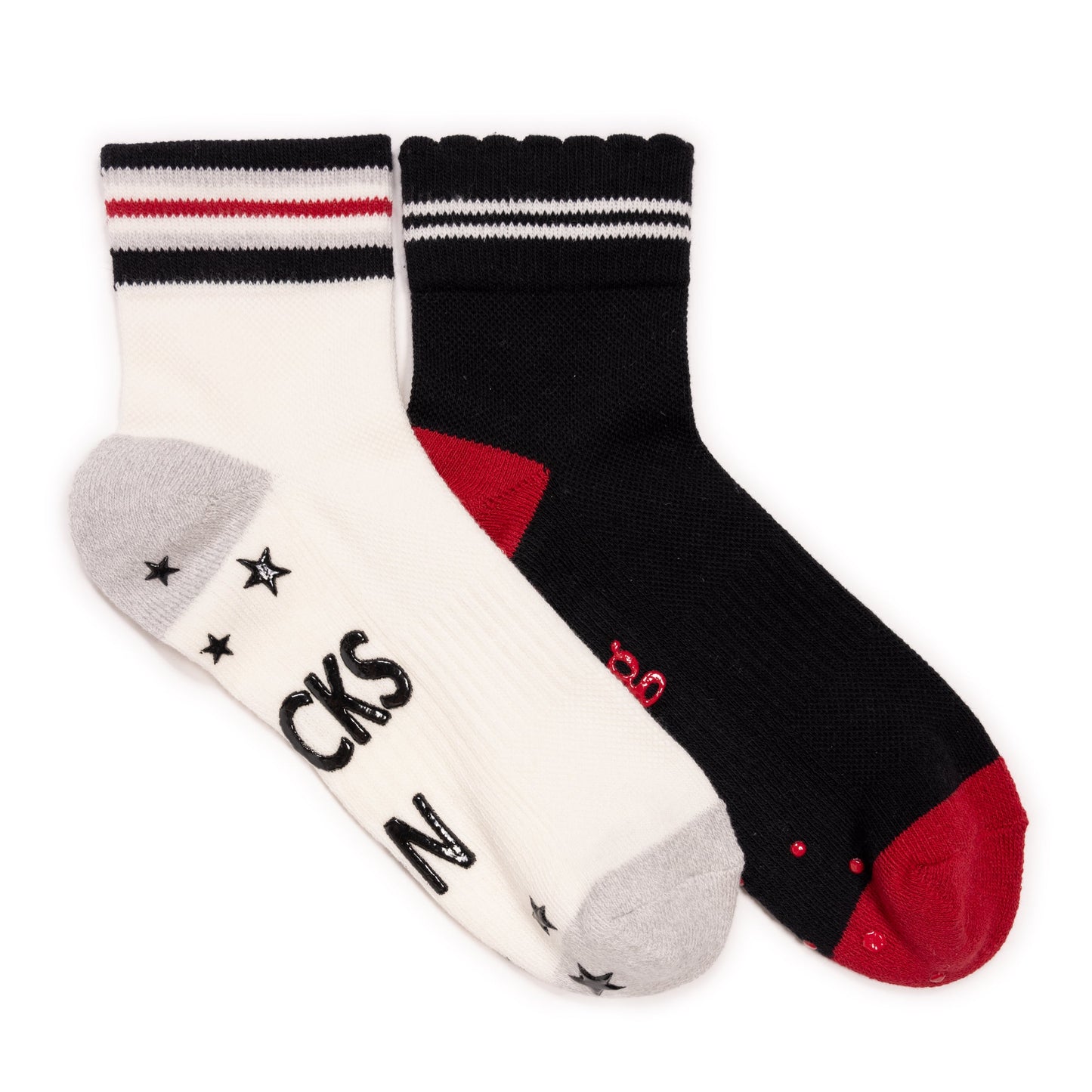 Muk Luks Studio Socks - Quarter Crew Cotton Compression 2 Pack