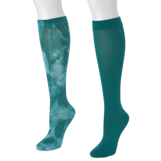 Muk Luks 2 Pair Pack Nylon Compression socks