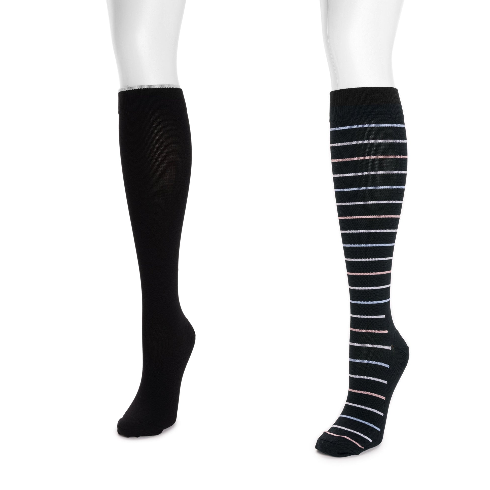 Ebony/Pastel Stripe,Regular Width