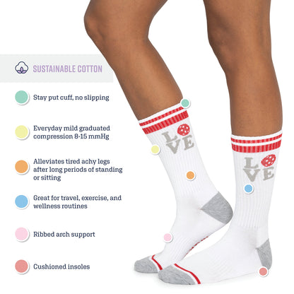 Muk Luks 3 Pack Cotton Compression Crew Socks