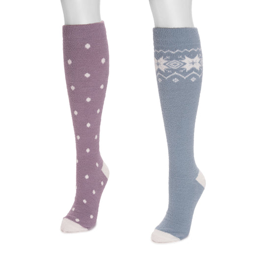Muk Luks 2 Pack Knee-High Compression Cozy Sock