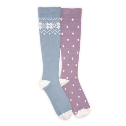 Muk Luks 2 Pack Knee-High Compression Cozy Sock