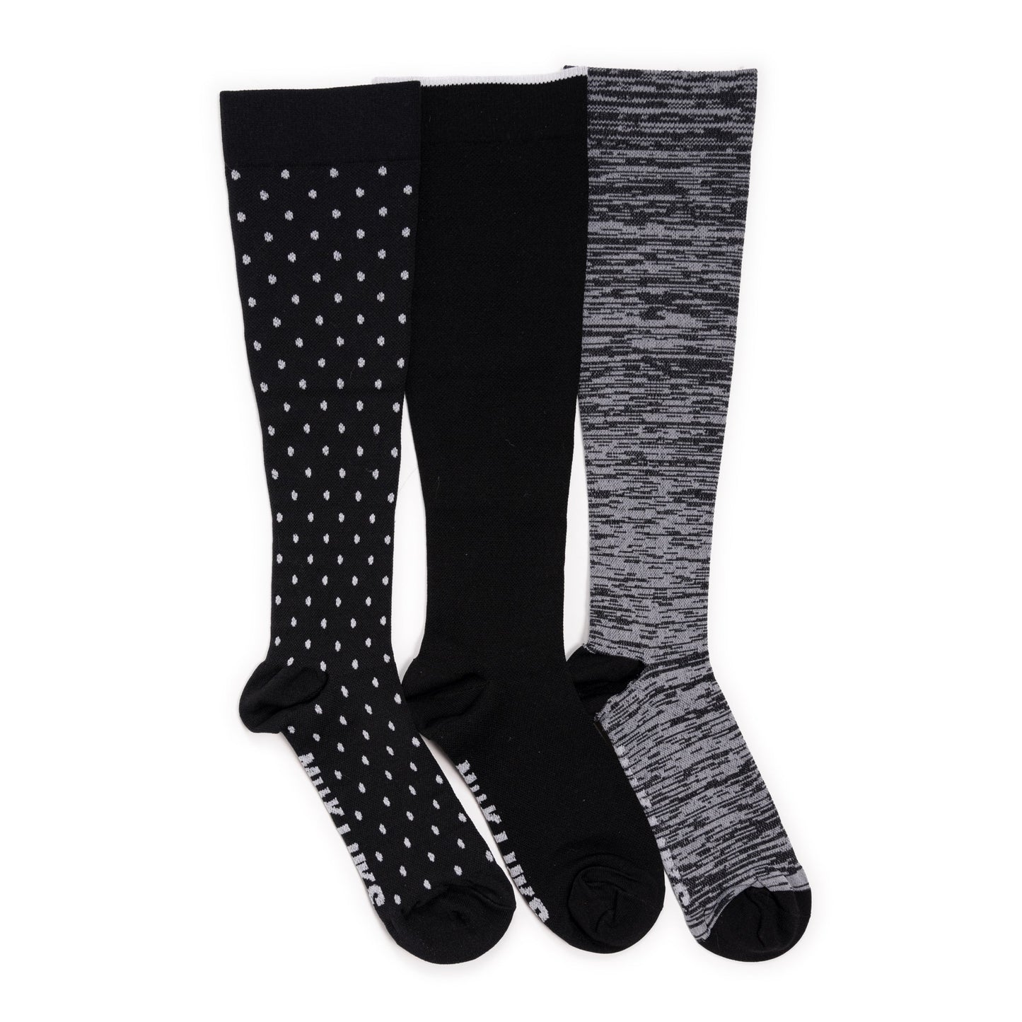 Muk Luks 3 Pair Pack Nylon Compression Socks