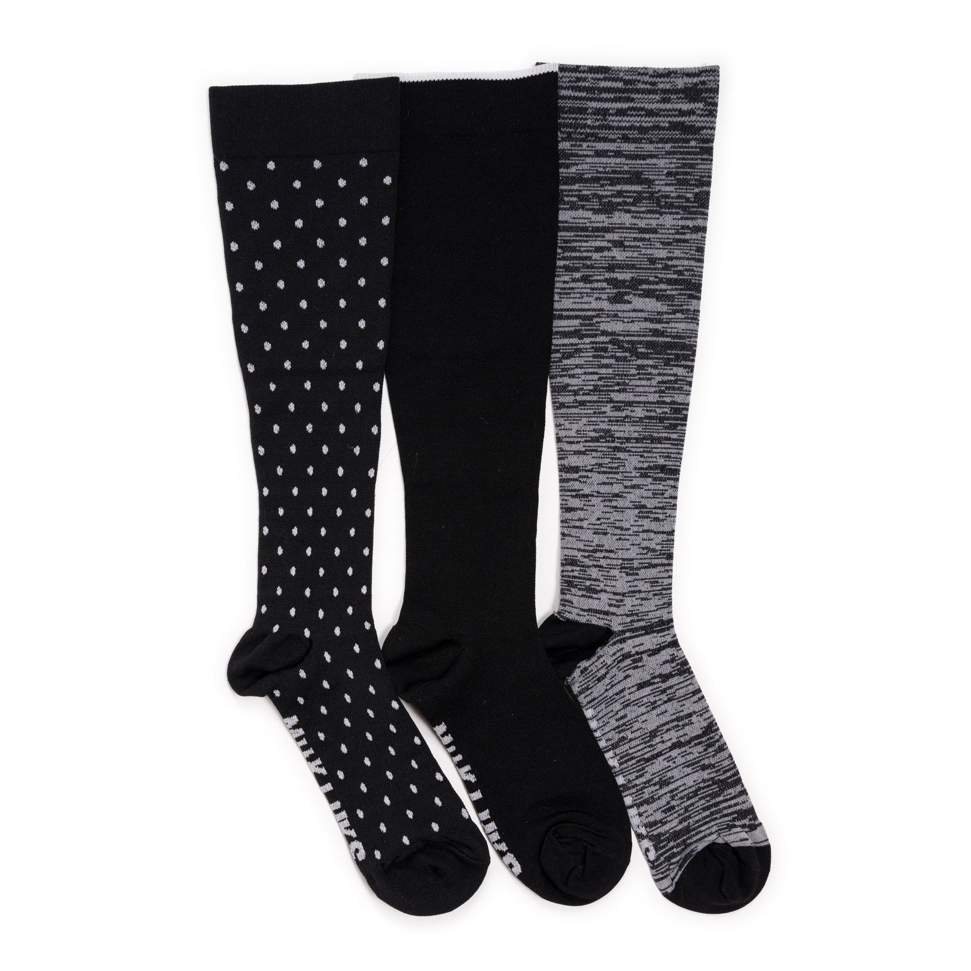 Muk Luks 3 Pair Pack Nylon Compression Socks