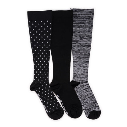 Muk Luks 3 Pair Pack Nylon Compression Socks