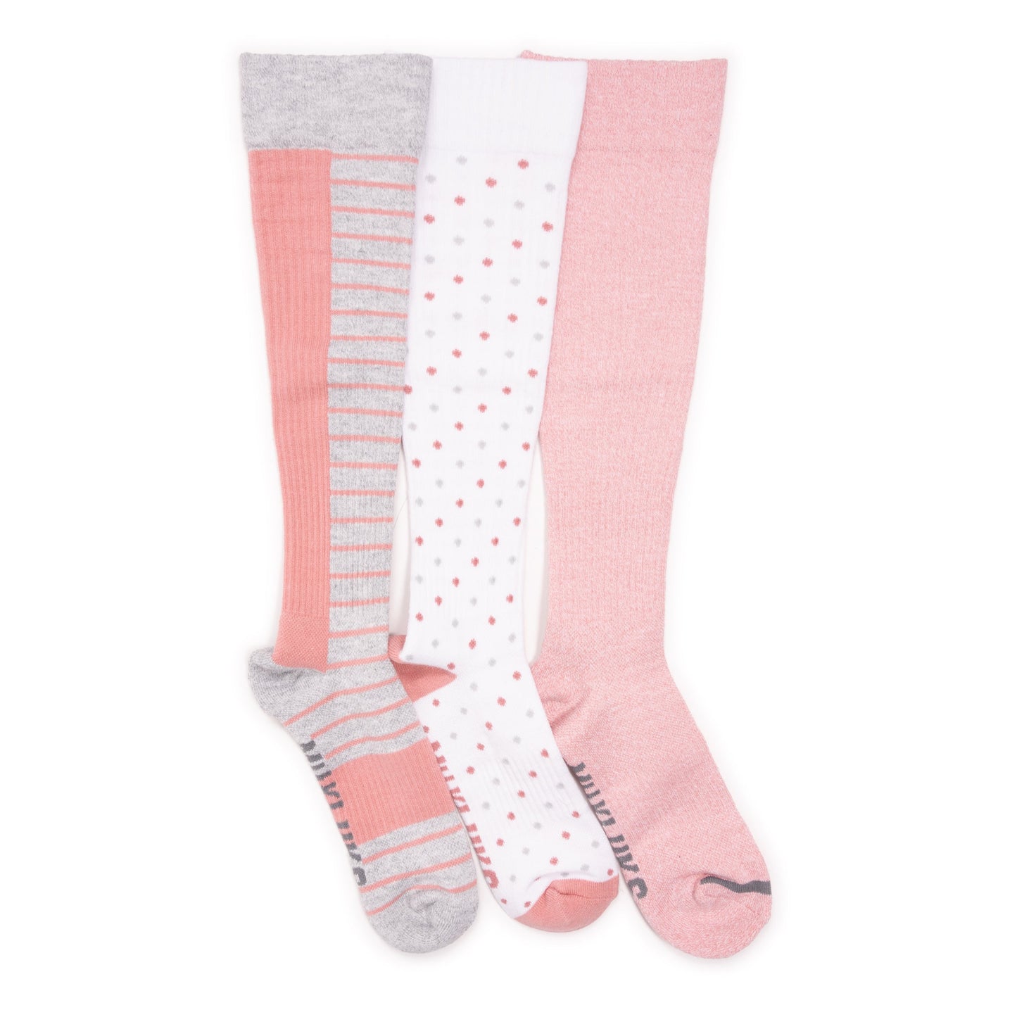 Muk Luks 3 Pack Cotton Compression Knee-High Socks