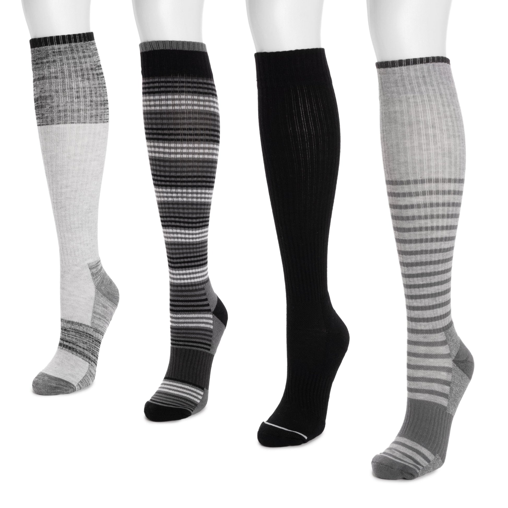 Muk Luks 4 Pack Cotton Compression Socks