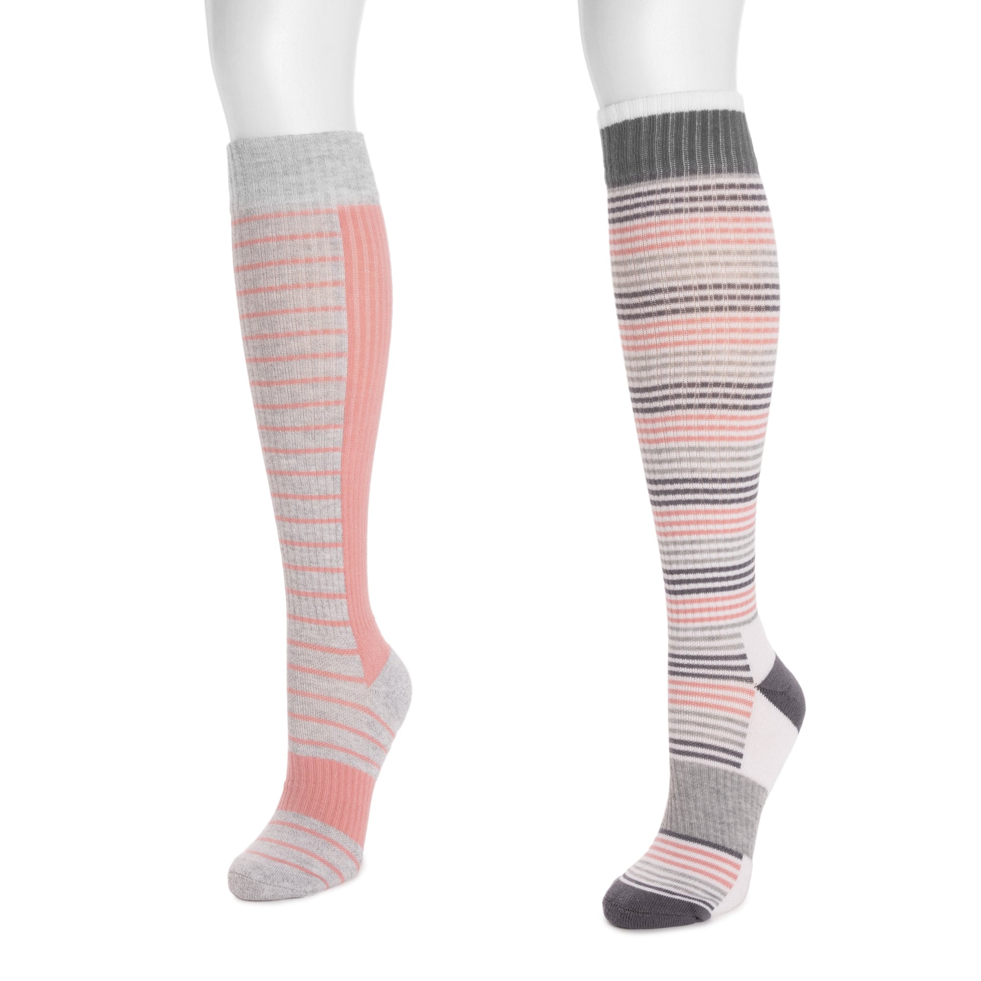 Muk Luks 2 Pair Pack Cotton Compression Knee High Socks