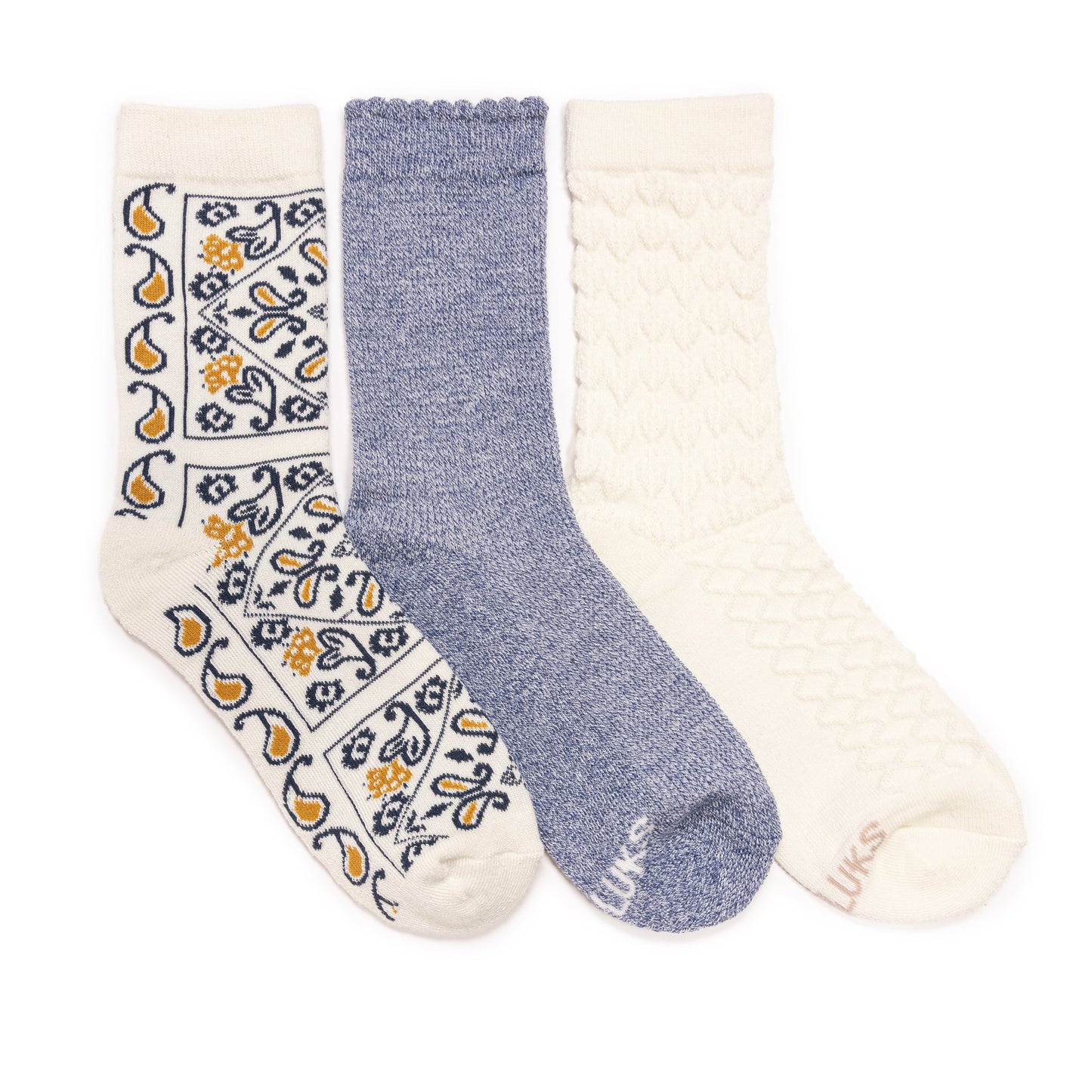 Muk Luks 6 Pack Dream Step Mini Crew Sock