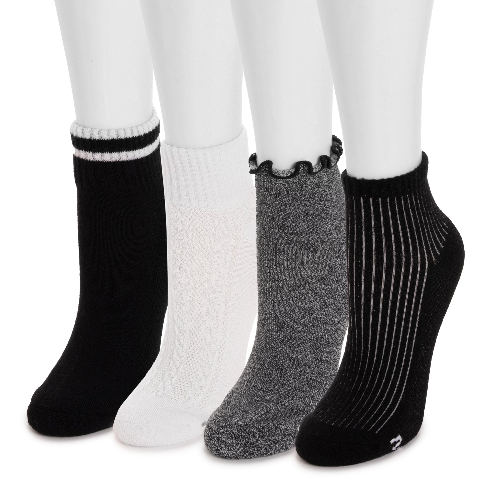 Muk Luks 6 Pack Dream Step Mini Crew Sock