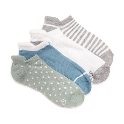 Muk Luks 4pk Dream Step Sporty Low Cut Ankle Sock