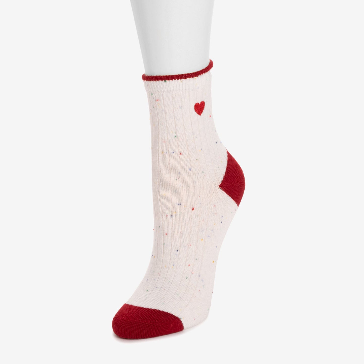 Muk Luks Luxe Texture Embroidery Crew Sock