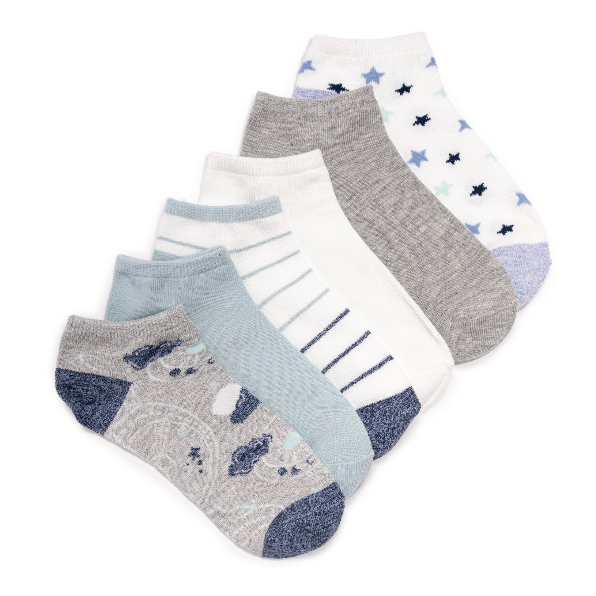 Muk Luks Low Cut Novelty Socks 6 Pack