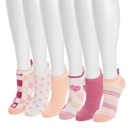 Muk Luks 6 Pack 3D Tab Low-Cut Ankle Socks