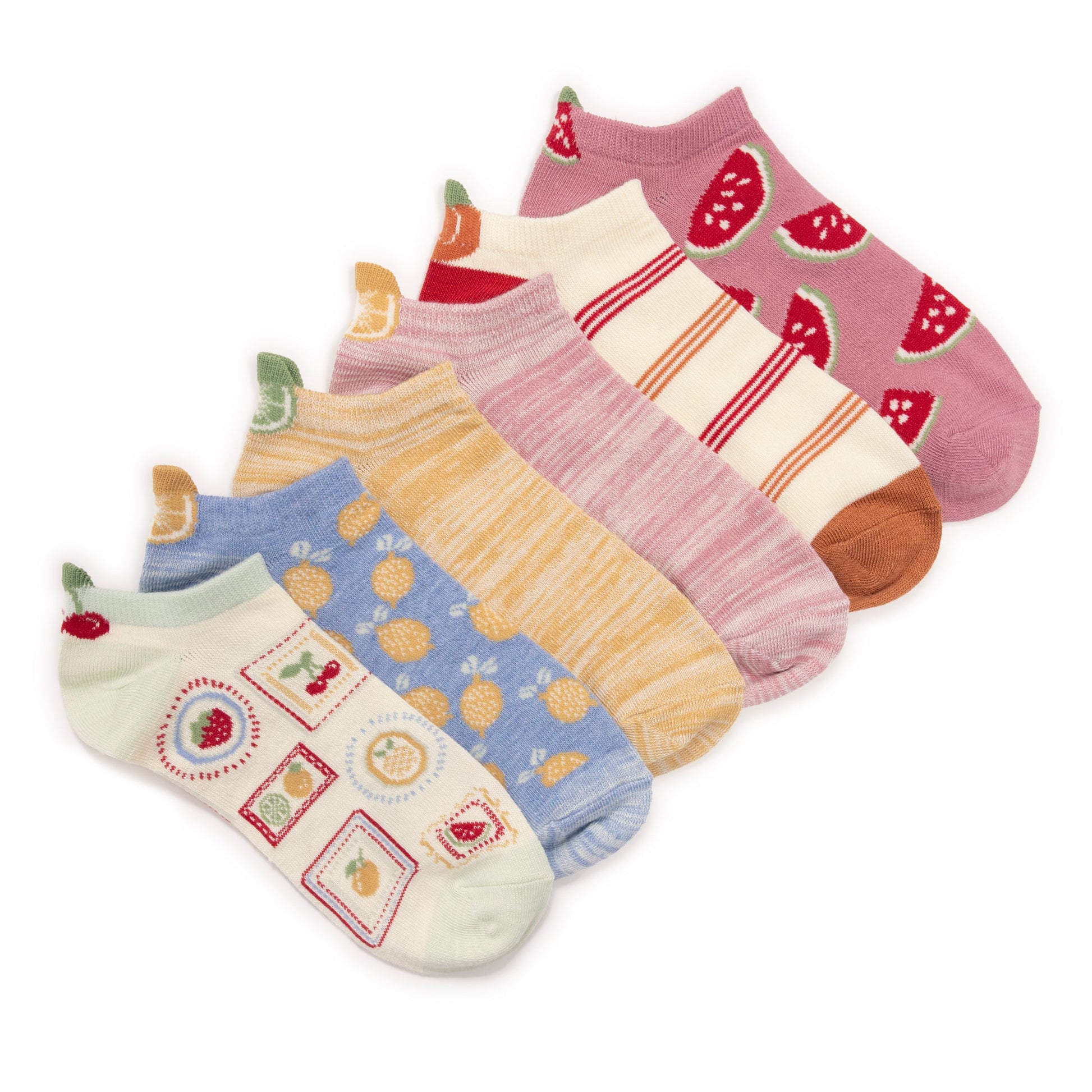 Muk Luks 6 Pack 3D Tab Low-Cut Ankle Socks