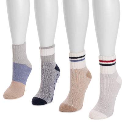 Muk Luks 4 Pair Pack Spring Lounge Socks
