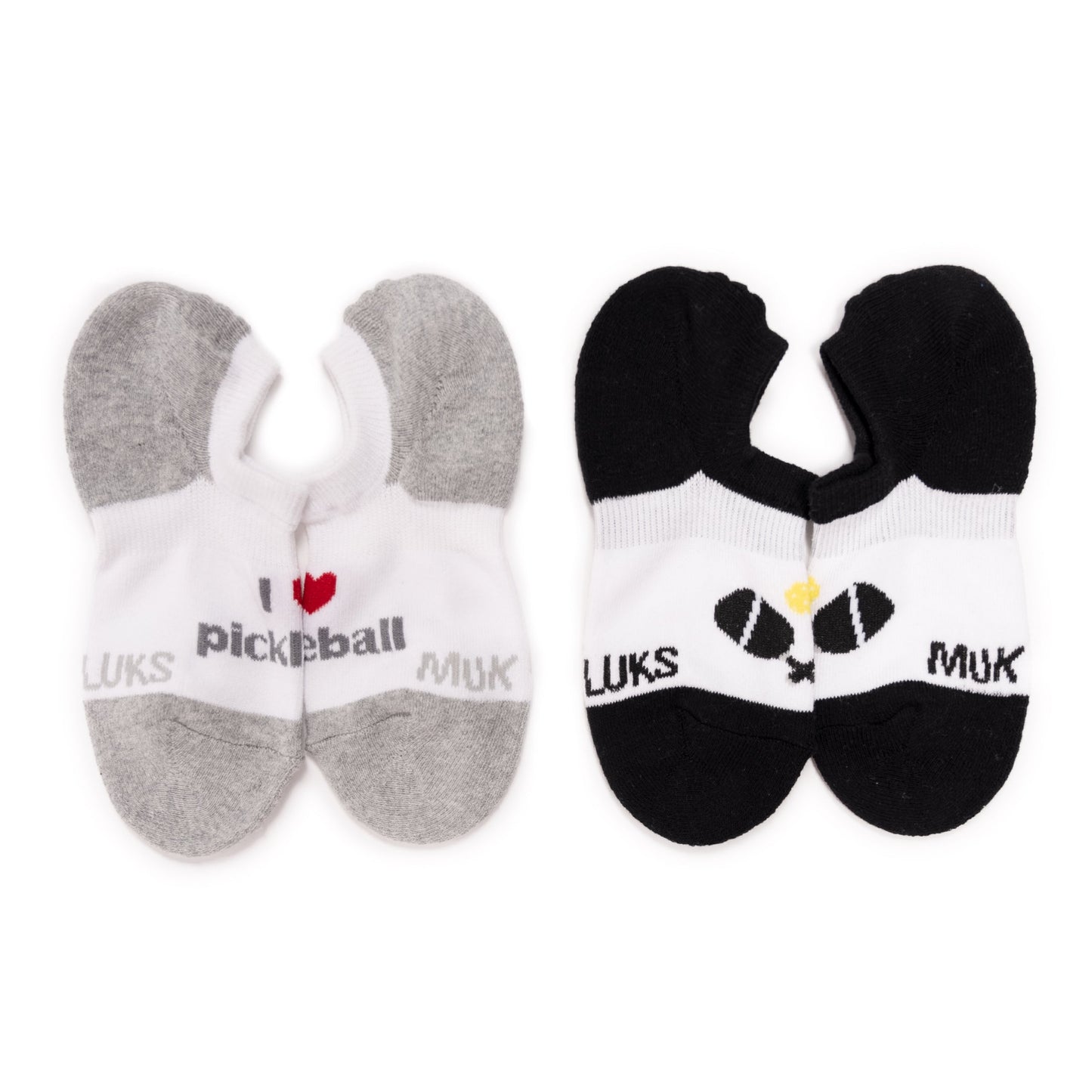 Muk Luks 5 Pack Pickleball No Show Socks Bright
