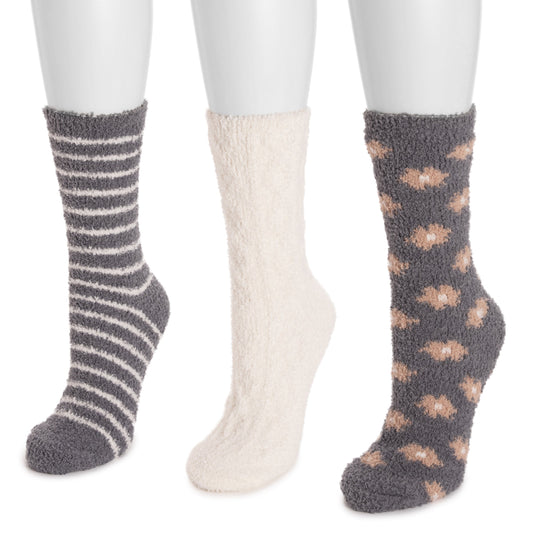 Muk Luks Cozy Crew Sock 3 Pack