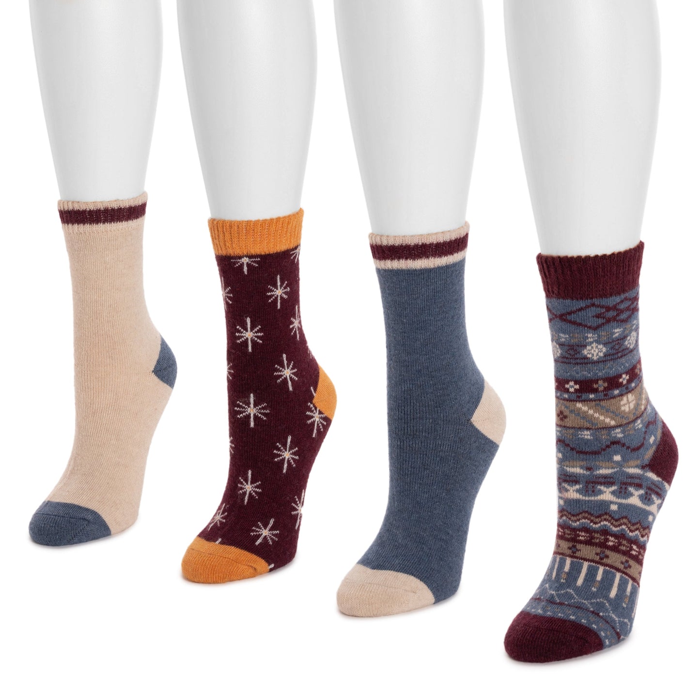 Denim Burgundy,One Size (6-11)