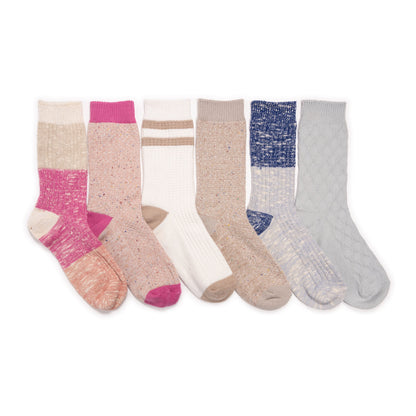 Muk Luks 6 Pair Pack Microfiber Boot Socks