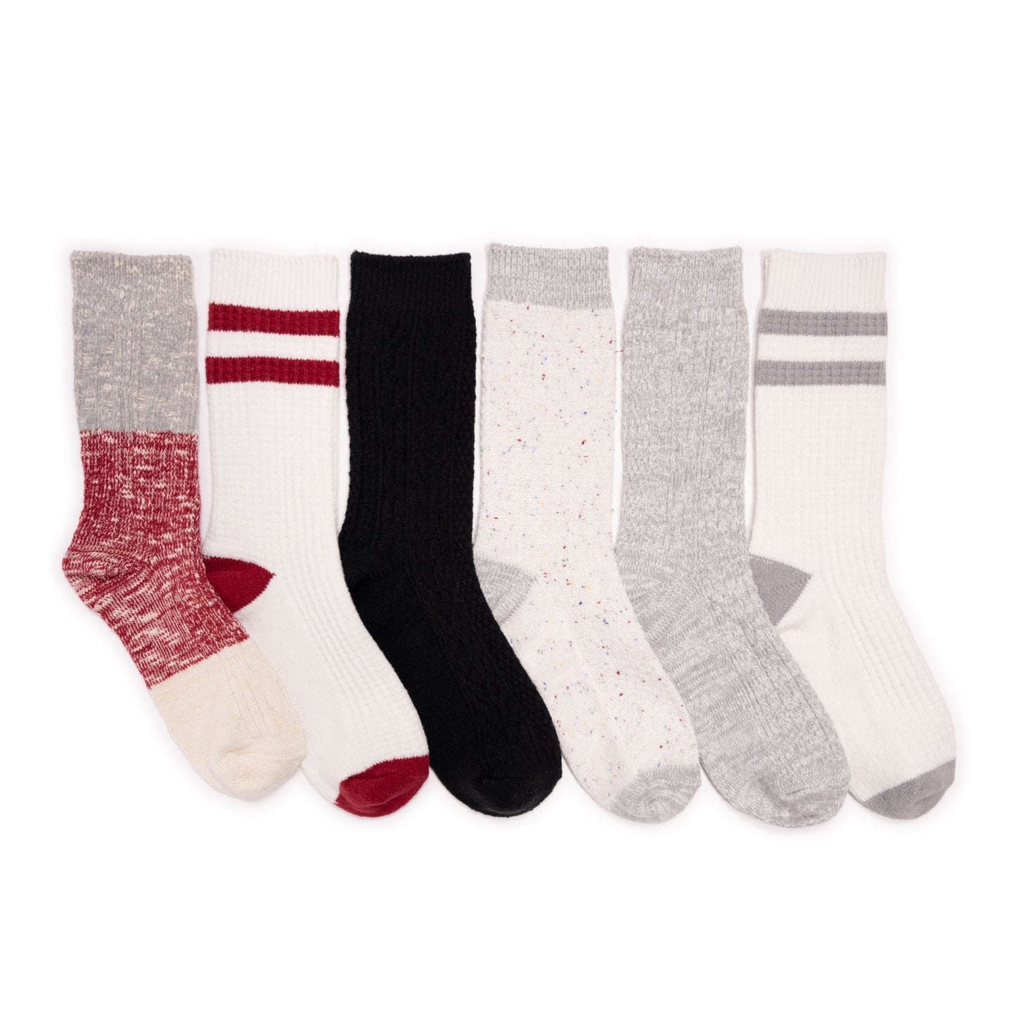 Muk Luks 6 Pair Pack Microfiber Boot Socks