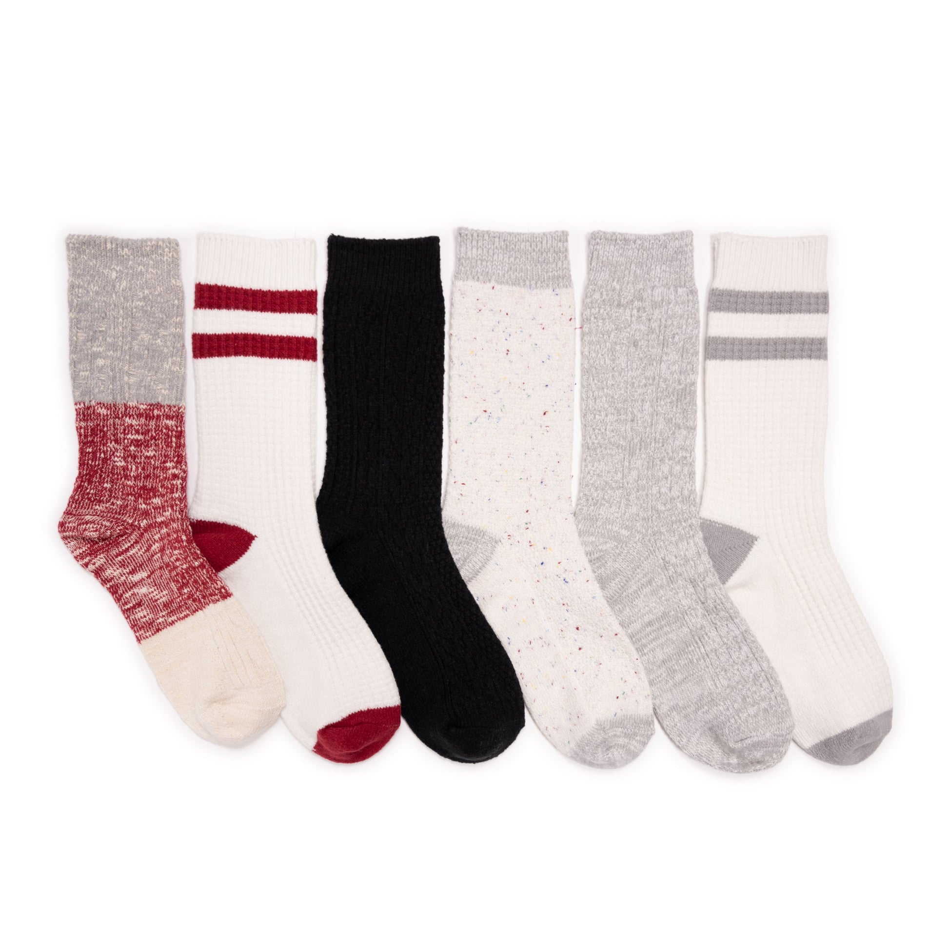 Muk Luks 6 Pair Pack Microfiber Boot Socks