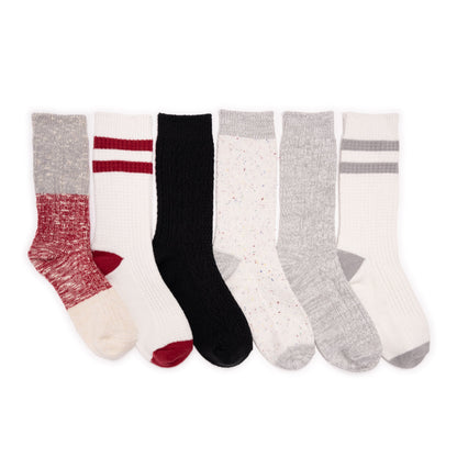 Muk Luks 6 Pair Pack Microfiber Boot Socks