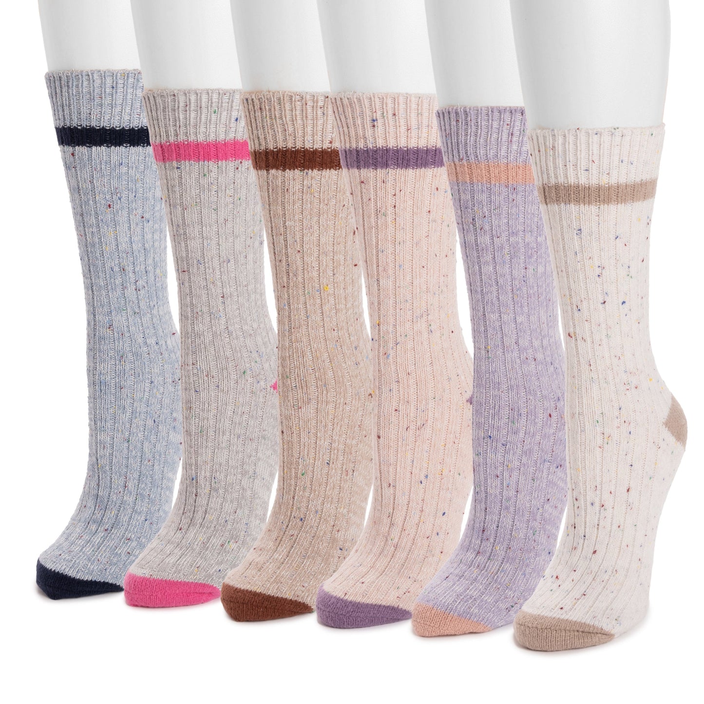 Muk Luks 6 Pair Pack Microfiber Boot Socks
