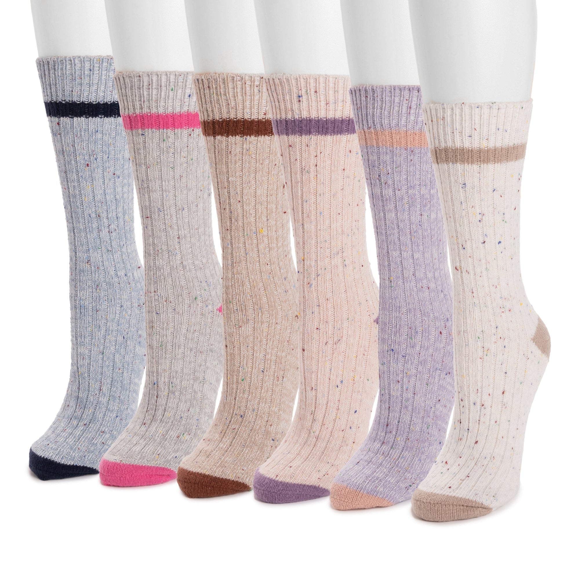 Muk Luks 6 Pair Pack Microfiber Boot Socks
