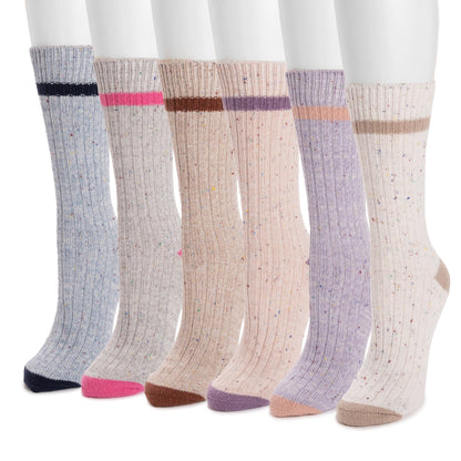 Muk Luks 6 Pair Pack Microfiber Boot Socks