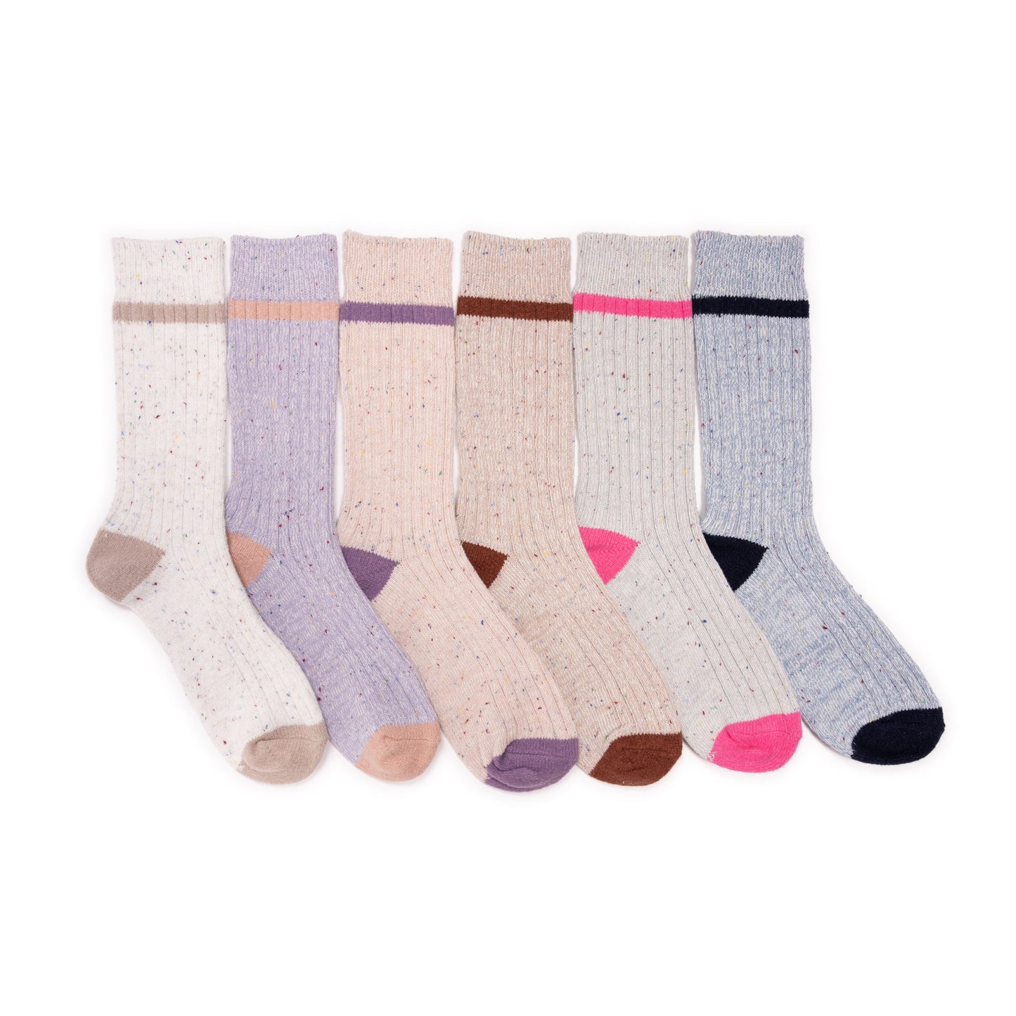 Muk Luks 6 Pair Pack Microfiber Boot Socks