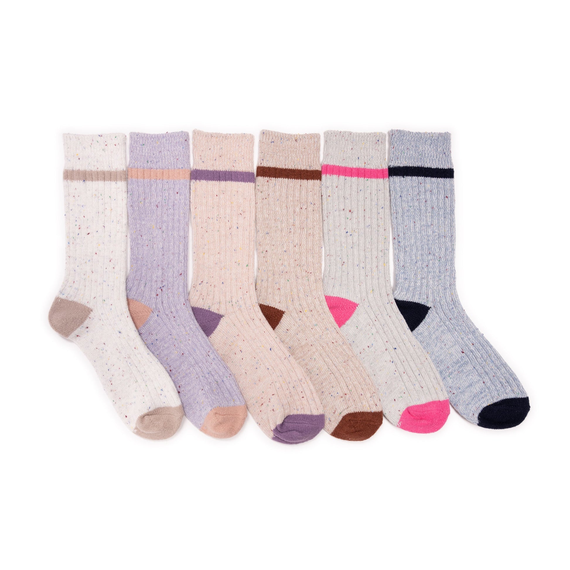 Muk Luks 6 Pair Pack Microfiber Boot Socks