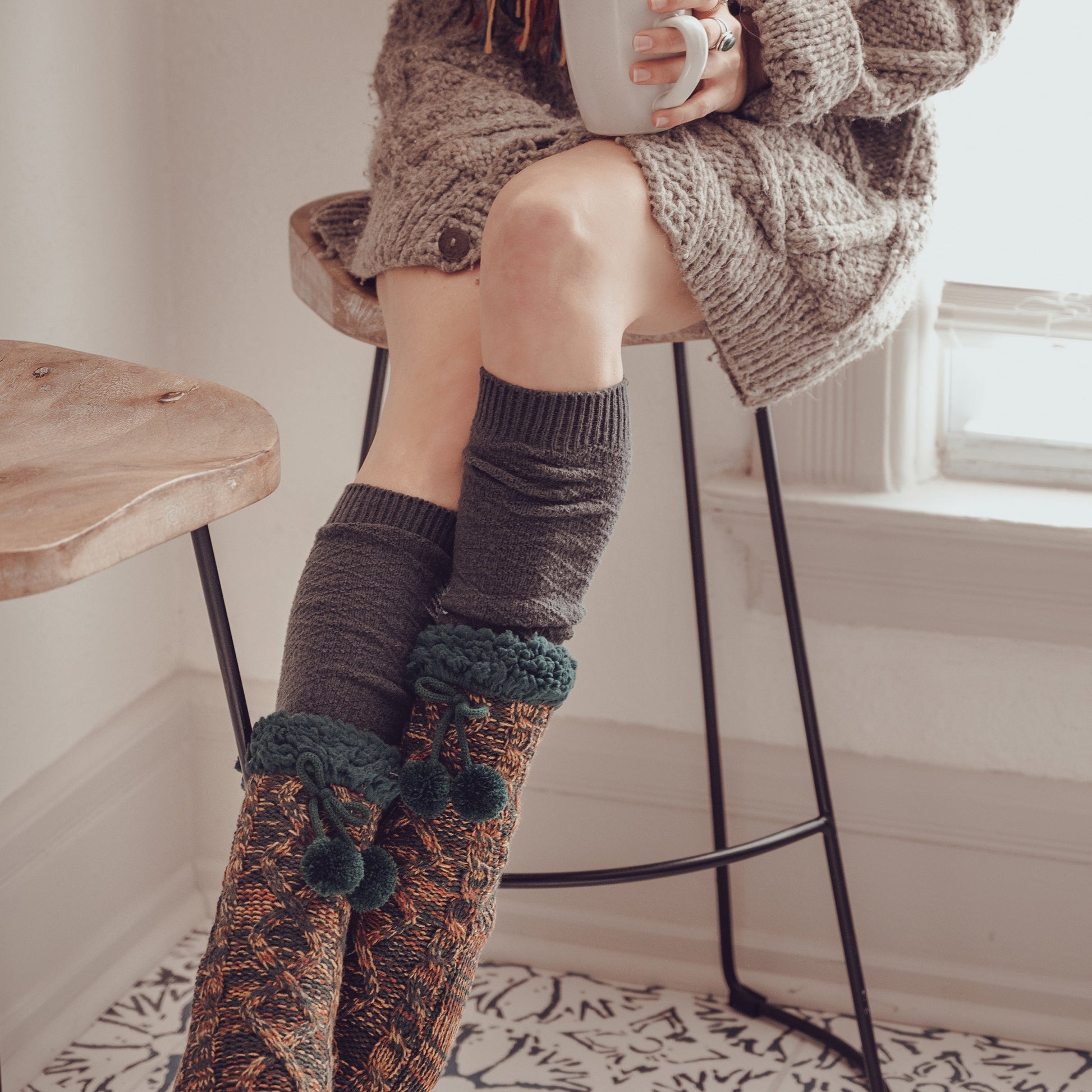 Muk Luks 3 Pair Pack Knee High Socks