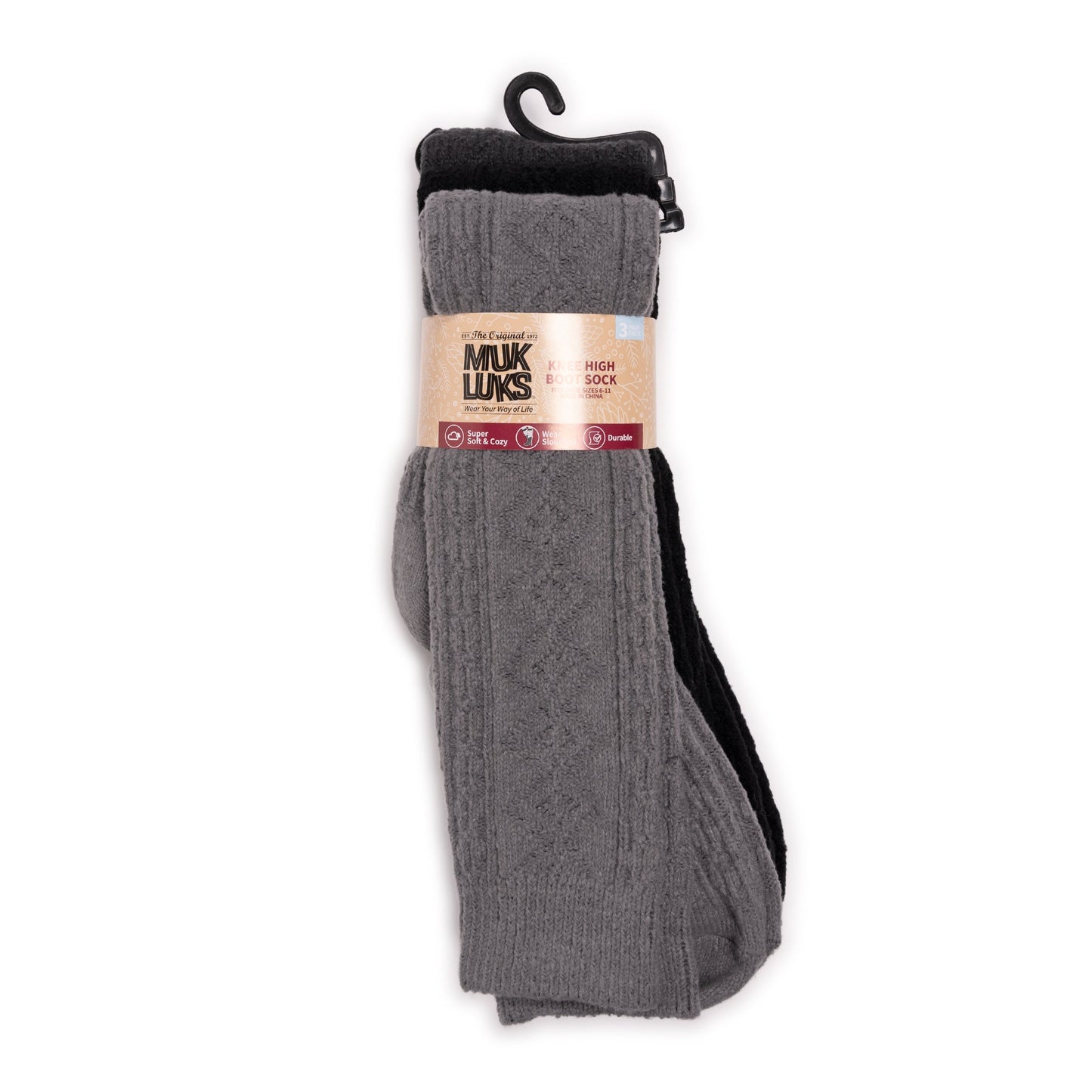Muk Luks 3 Pair Pack Knee High Socks
