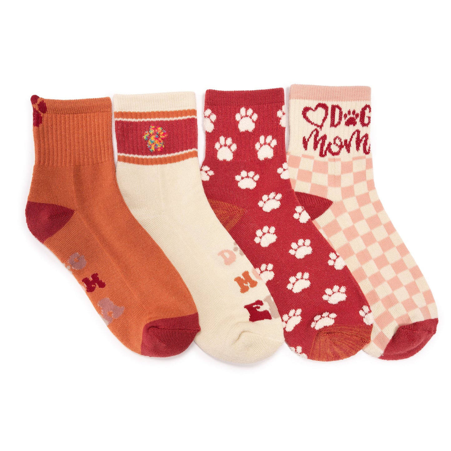 Muk Luks 4 Pack Quarter Crew Novelty