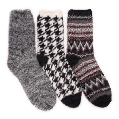 Muk Luks 3 Pair Pack Fuzzy Socks