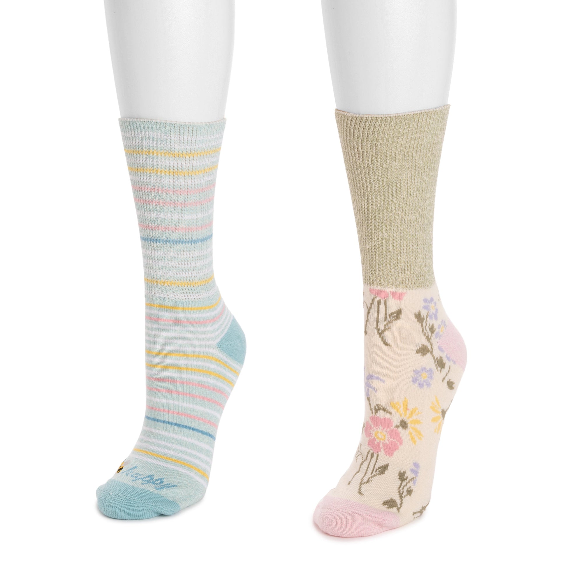 Muk Luks 2 Pack Non Binding Socks