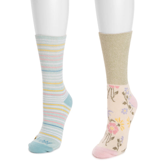 Muk Luks 2 Pack Non Binding Socks