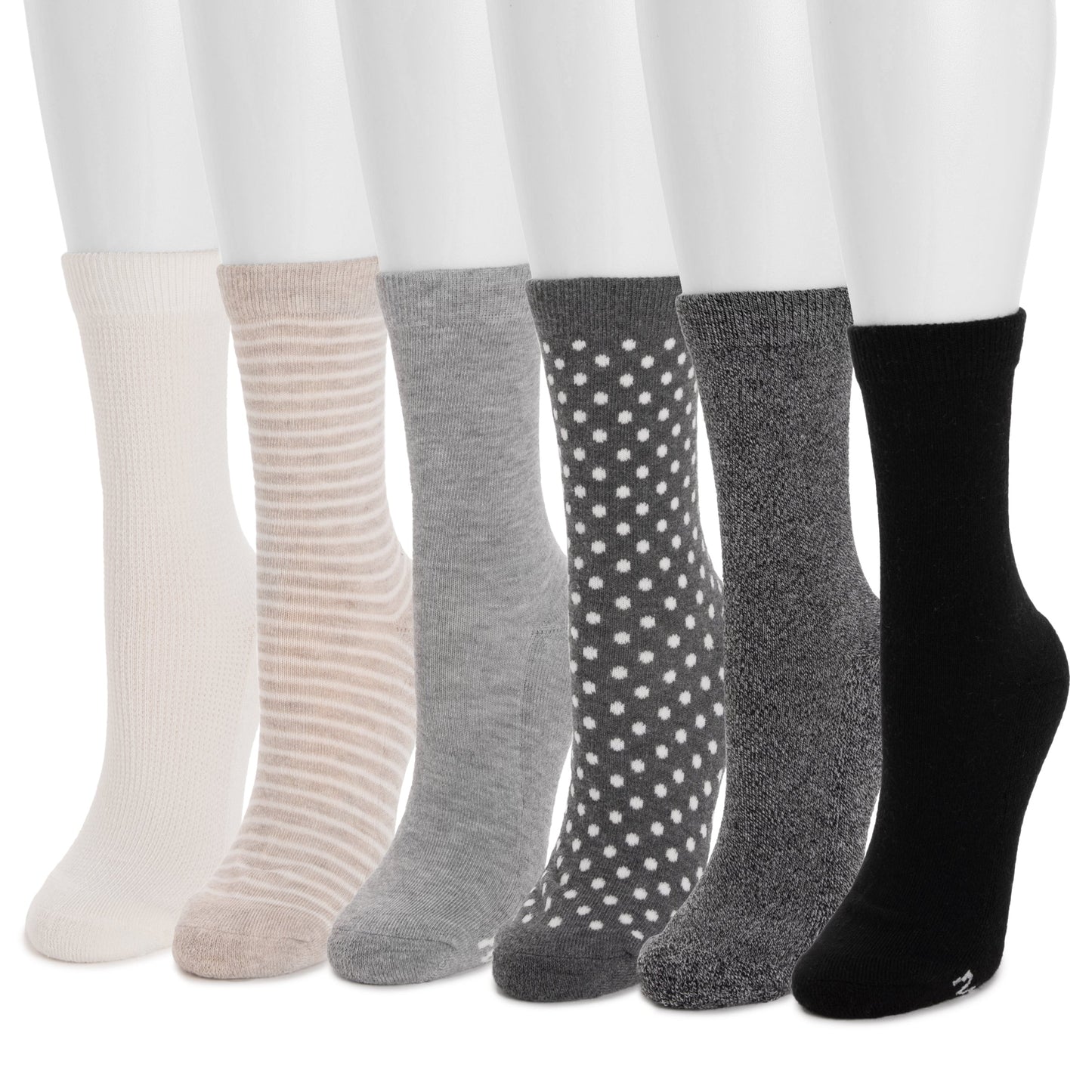 Muk Luks 6 Pack Dream Step Mini Crew Sock